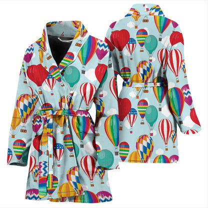 Ballon Pattern Print Design 07 Women Bathrobe