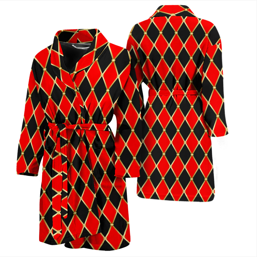 Harlequin Print Design LKS401 Men Bathrobe