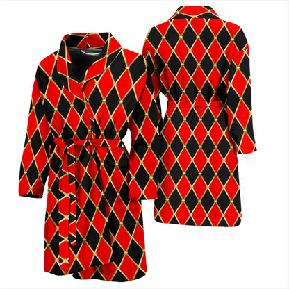 Harlequin Print Design LKS401 Men Bathrobe