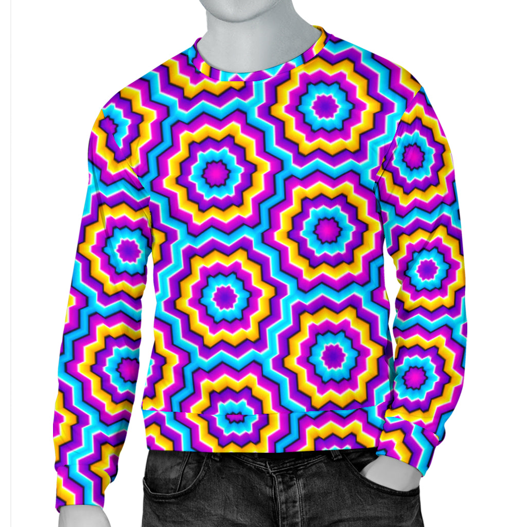 Optical illusion Techno Movement Men Long Sleeve Sweatshirt