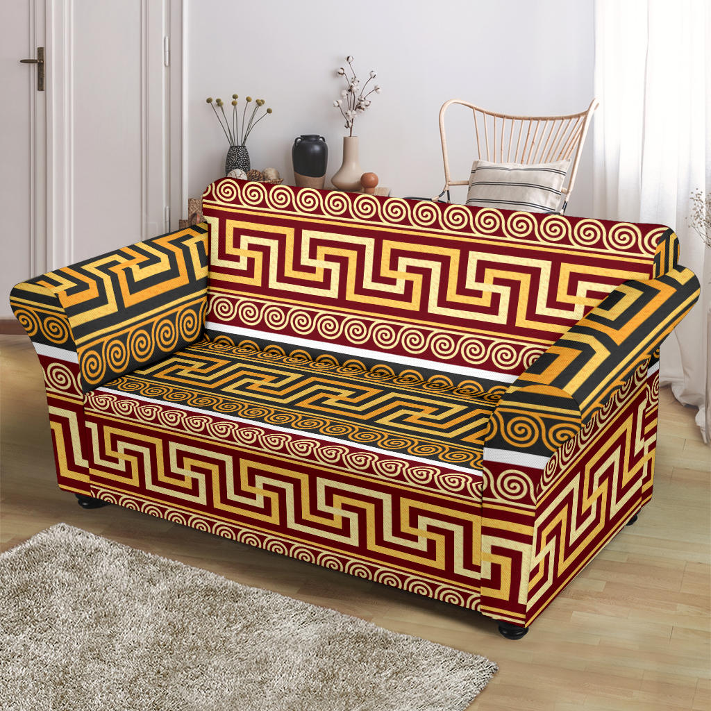 Ancient Greek Pattern Print Design LKS302 Loveseat Couch Slipcover