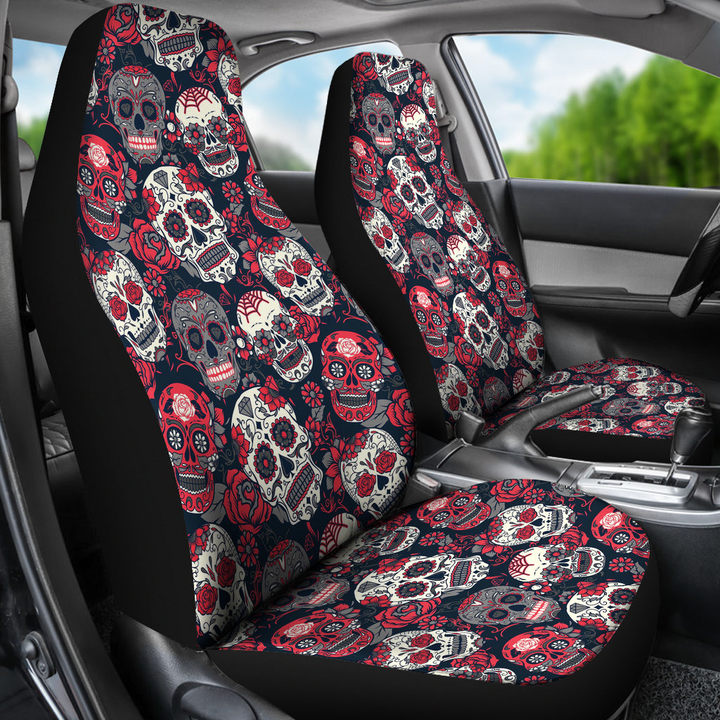 Sugar Skull Print Design LKS303 Car Seat Covers