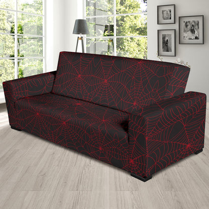 Spider Web Red Print Design LKS302 Sofa Slipcover