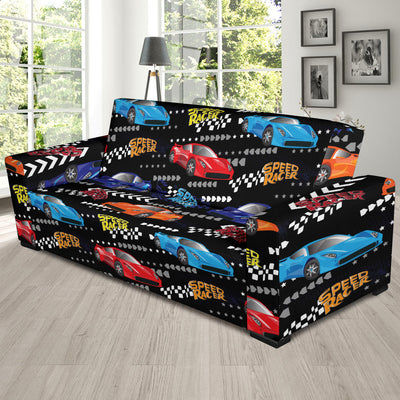 Racing Pattern Print Design A05 Sofa Slipcover