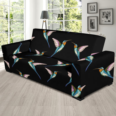 Hummingbird Pattern Print Design 06 Sofa Slipcover