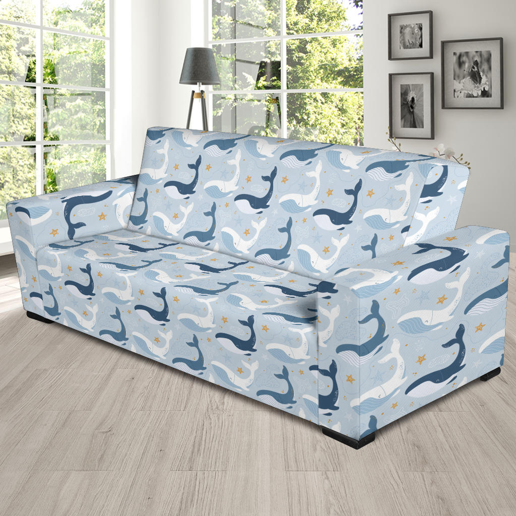 Whale Print Design LKS305 Sofa Slipcover