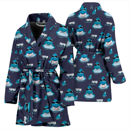 Shark Print Design LKS309 Women Bathrobe