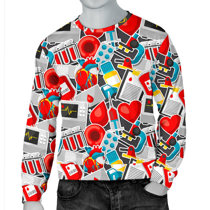 Phlebotomist Medical Themed Men Long Sleeve Sweatshirt