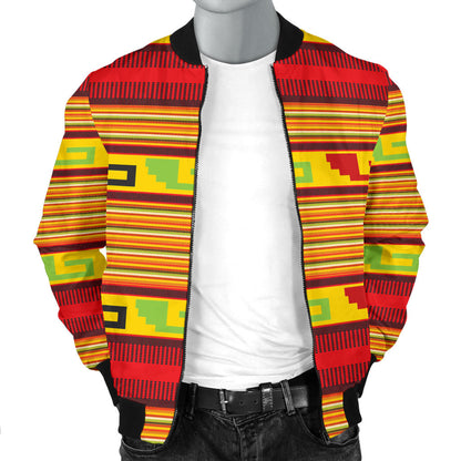 Mexican Blanket Ornament Print Pattern Men Bomber Jacket