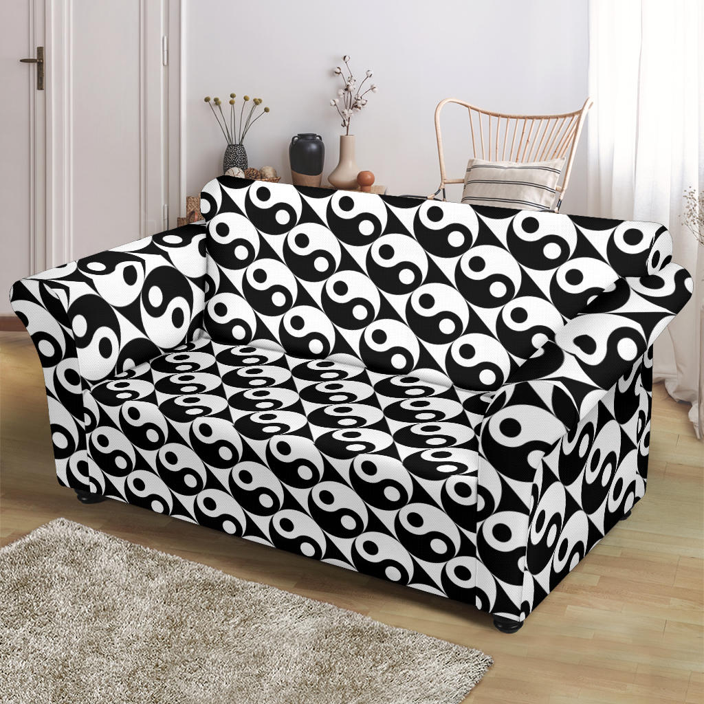 Yin Yang Print Design LKS304 Loveseat Couch Slipcover