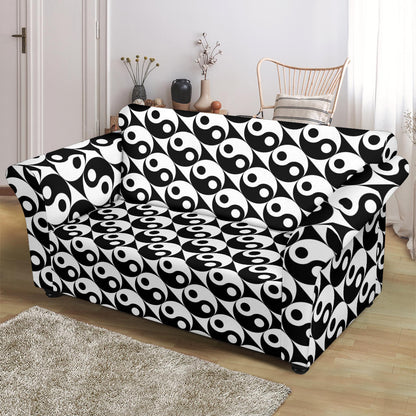 Yin Yang Print Design LKS304 Loveseat Couch Slipcover
