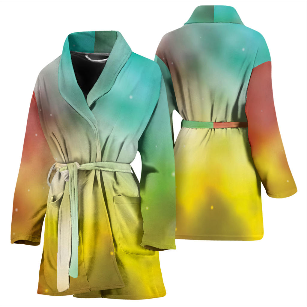 Nebula Pattern Print Design A04 Women Bathrobe