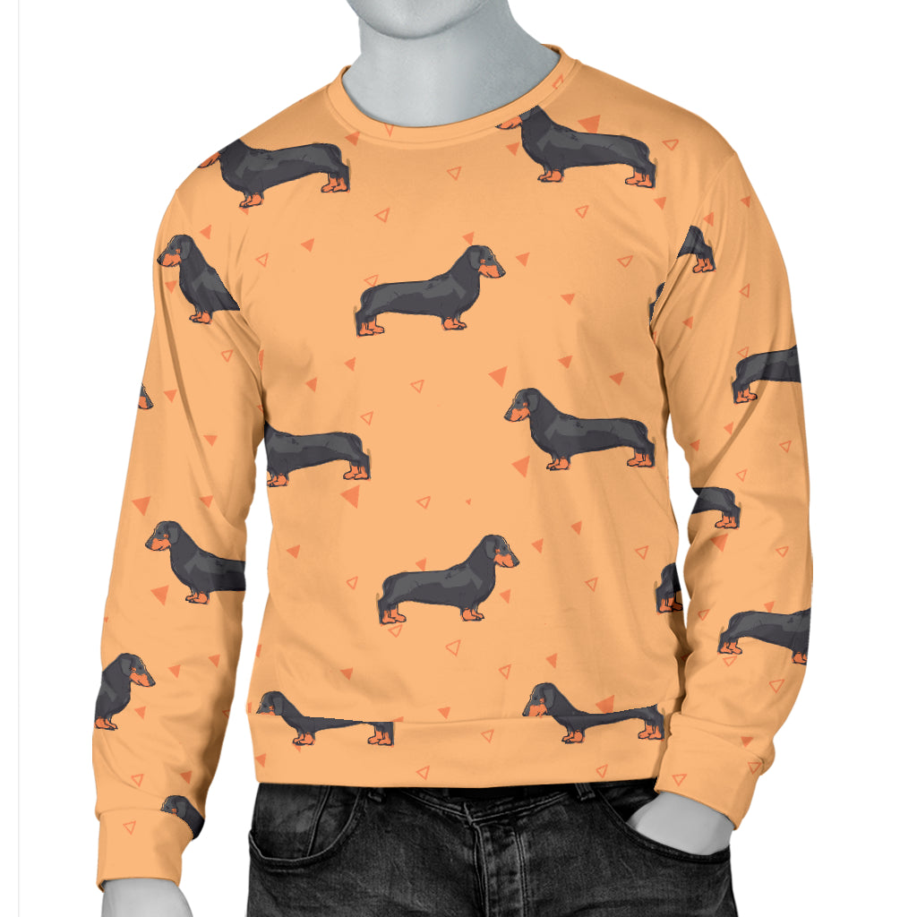 Dachshund Draw Print Pattern Men Long Sleeve Sweatshirt