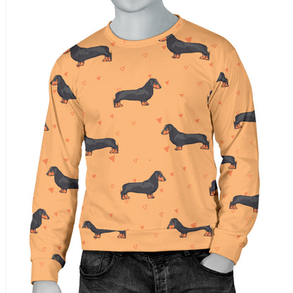 Dachshund Draw Print Pattern Men Long Sleeve Sweatshirt