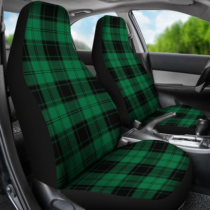 Tartan Green Print Design LKS302 Car Seat Covers