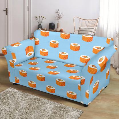 Salmon Sushi Print Design LKS307 Loveseat Couch Slipcover