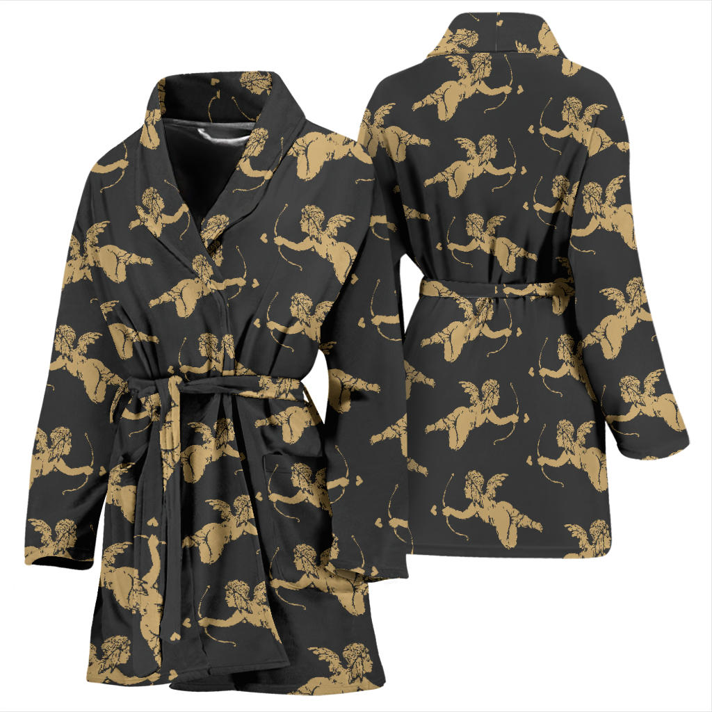 Cupid Pattern Print Design 02 Women Bathrobe