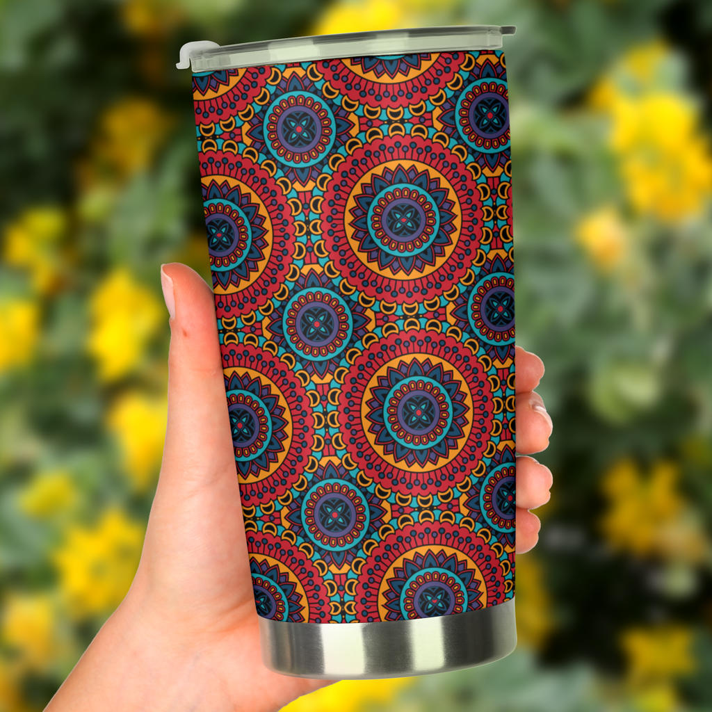 Bohemian Mandala Style Print Tumbler