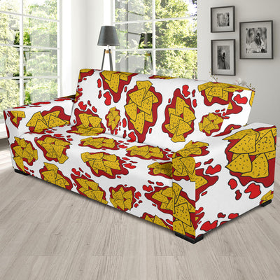 Nachos Pattern Print Design A03 Sofa Slipcover