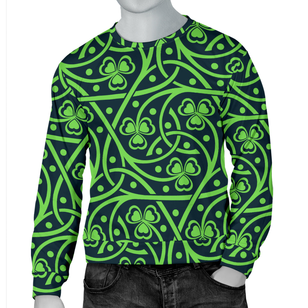 Shamrock Themed Print Men Long Sleeve Sweatshirt