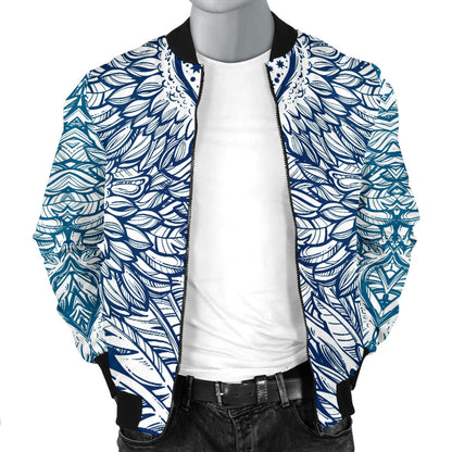 Angel Wings Boho Design Themed Print Men Bomber Jacket