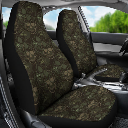 Skull Camo Style Print Design LKS308 Car Seat Covers