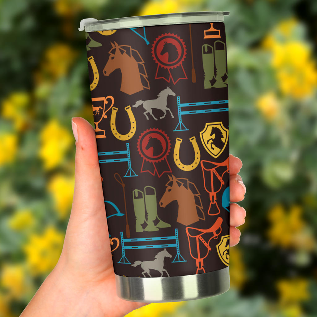 Equestrian Equipment Horse Colorful Tumbler