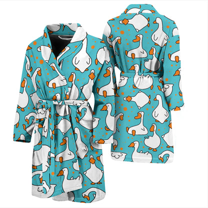 Goose Print Design LKS403 Men Bathrobe
