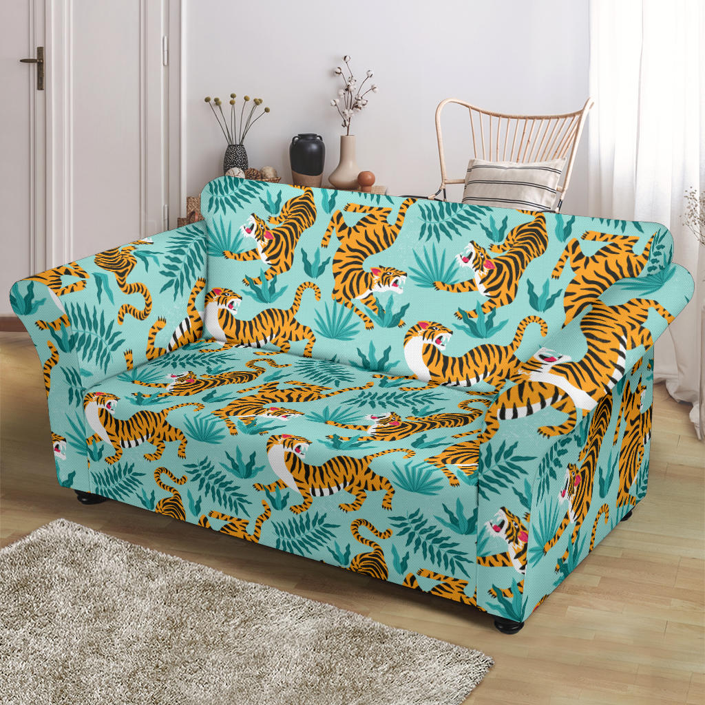 Tiger Print Design LKS304 Loveseat Couch Slipcover