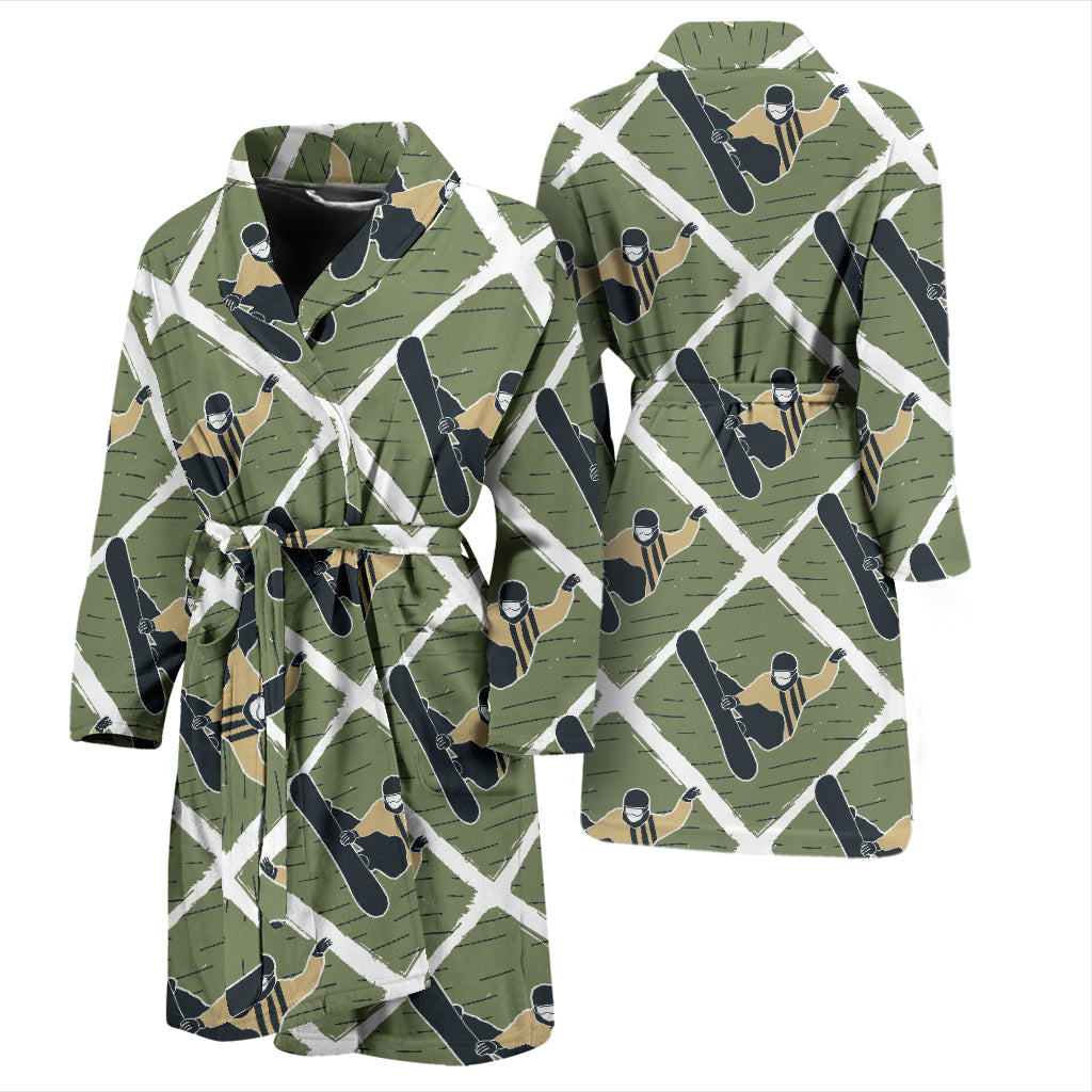 Snowboard Man Print Design LKS302 Men Bathrobe