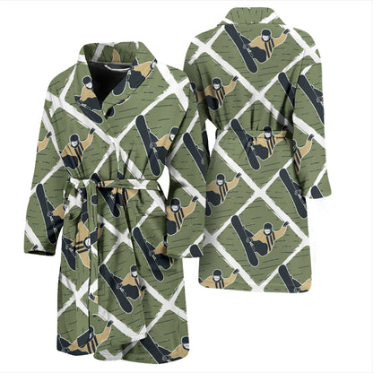 Snowboard Man Print Design LKS302 Men Bathrobe