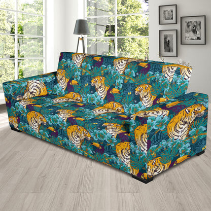 Tiger Tropical Print Design LKS301 Sofa Slipcover