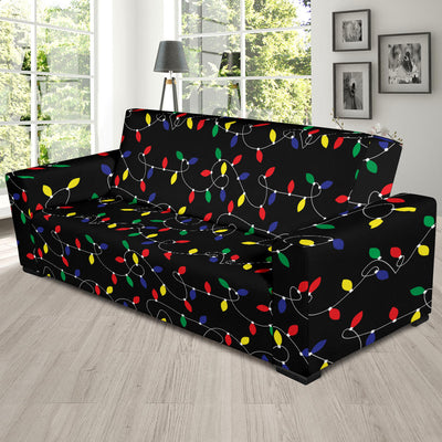 Christmas Light Pattern Print Design 04 Sofa Slipcover