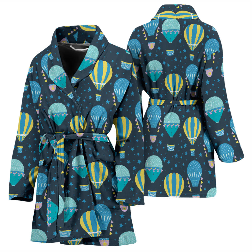 Ballon Pattern Print Design 06 Women Bathrobe