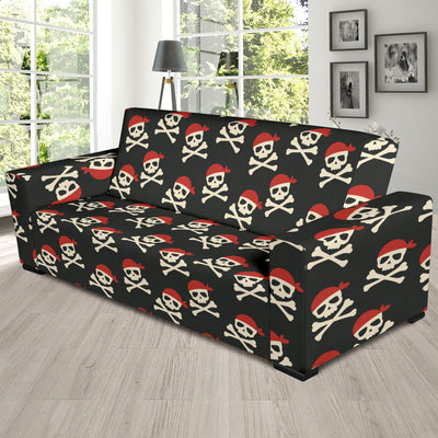 Pirate Pattern Print Design A04 Sofa Slipcover