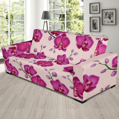 Orchid Pattern Print Design A02 Sofa Slipcover