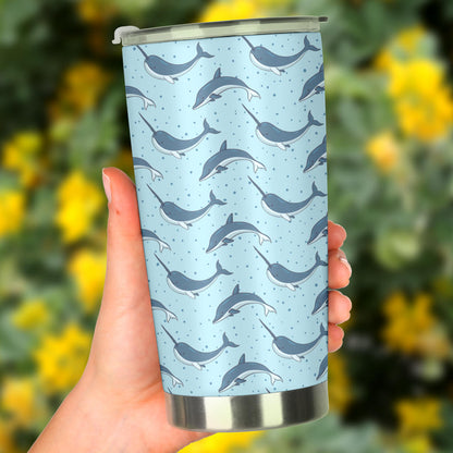 Narwhal Dolphin Print Tumbler