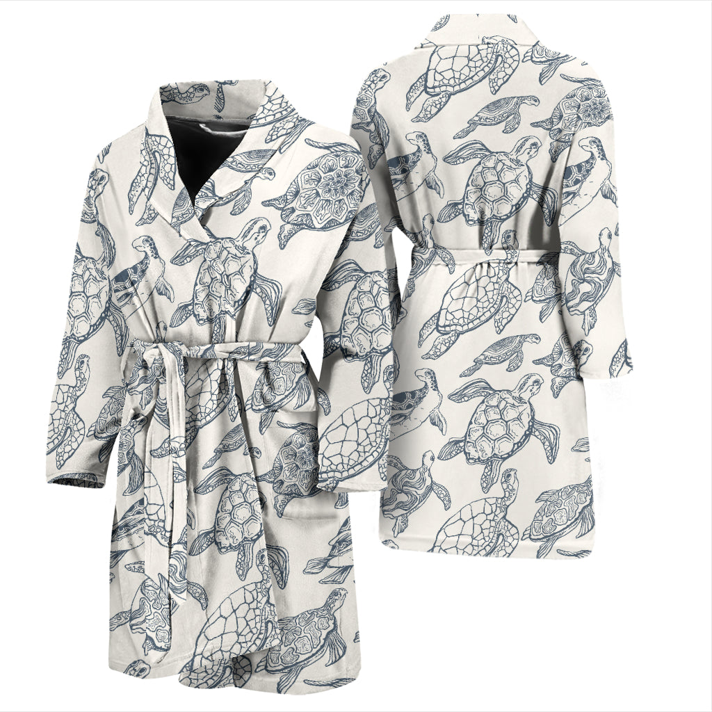 Sea Turtle Print Design LKS304 Men Bathrobe