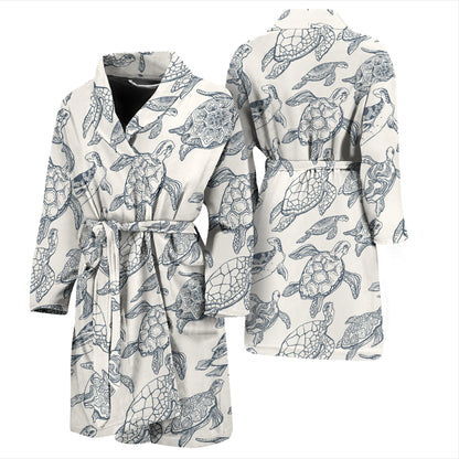 Sea Turtle Print Design LKS304 Men Bathrobe