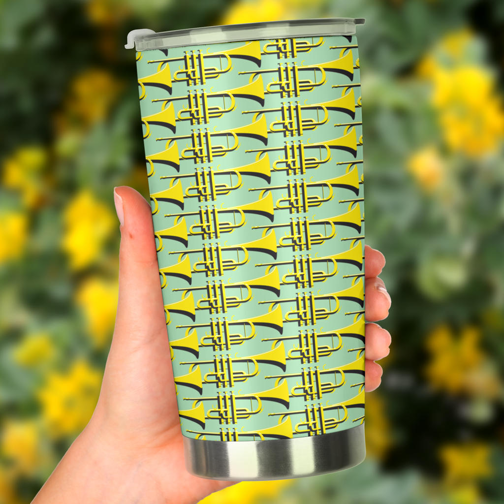 Trumpet Vintage Design Print Tumbler