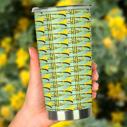 Trumpet Vintage Design Print Tumbler