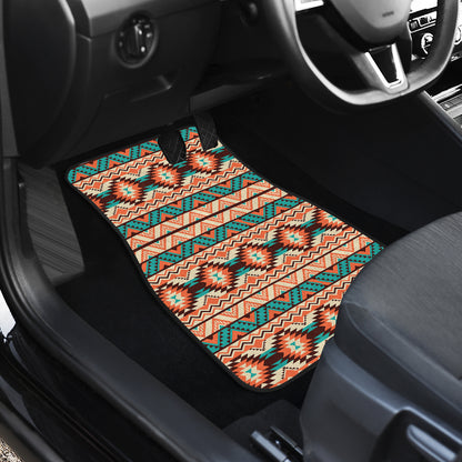 Navajo Western Style Print Pattern Car Floor Mats Front Back