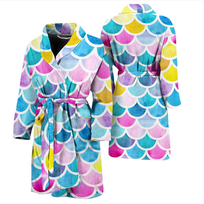 Scales Print Design LKS402 Men Bathrobe