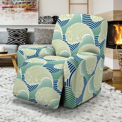 Wave Japan Style Print Design LKS302 Recliner Slipcover