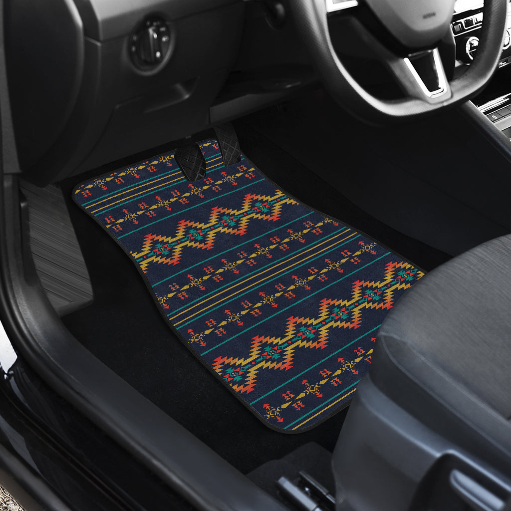 Southwest American Design Themed Print Car Floor Mats Front Back