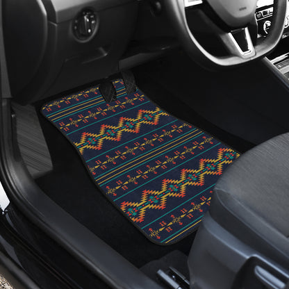 Southwest American Design Themed Print Car Floor Mats Front Back