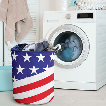 American flag Print Laundry Basket