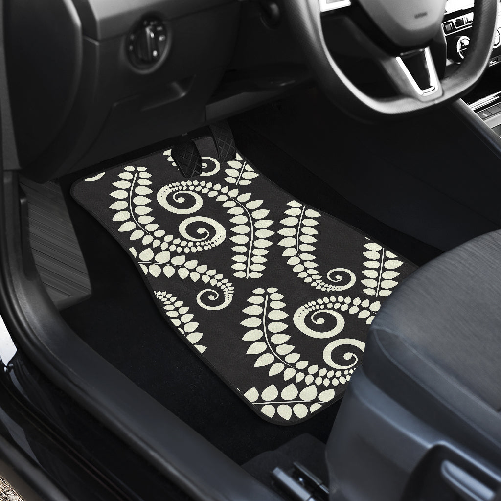 Fern Leave Print Pattern Car Floor Mats Front Back