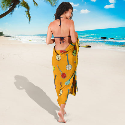 Banjo Pattern Print Design 02 Sarong Pareo Wrap