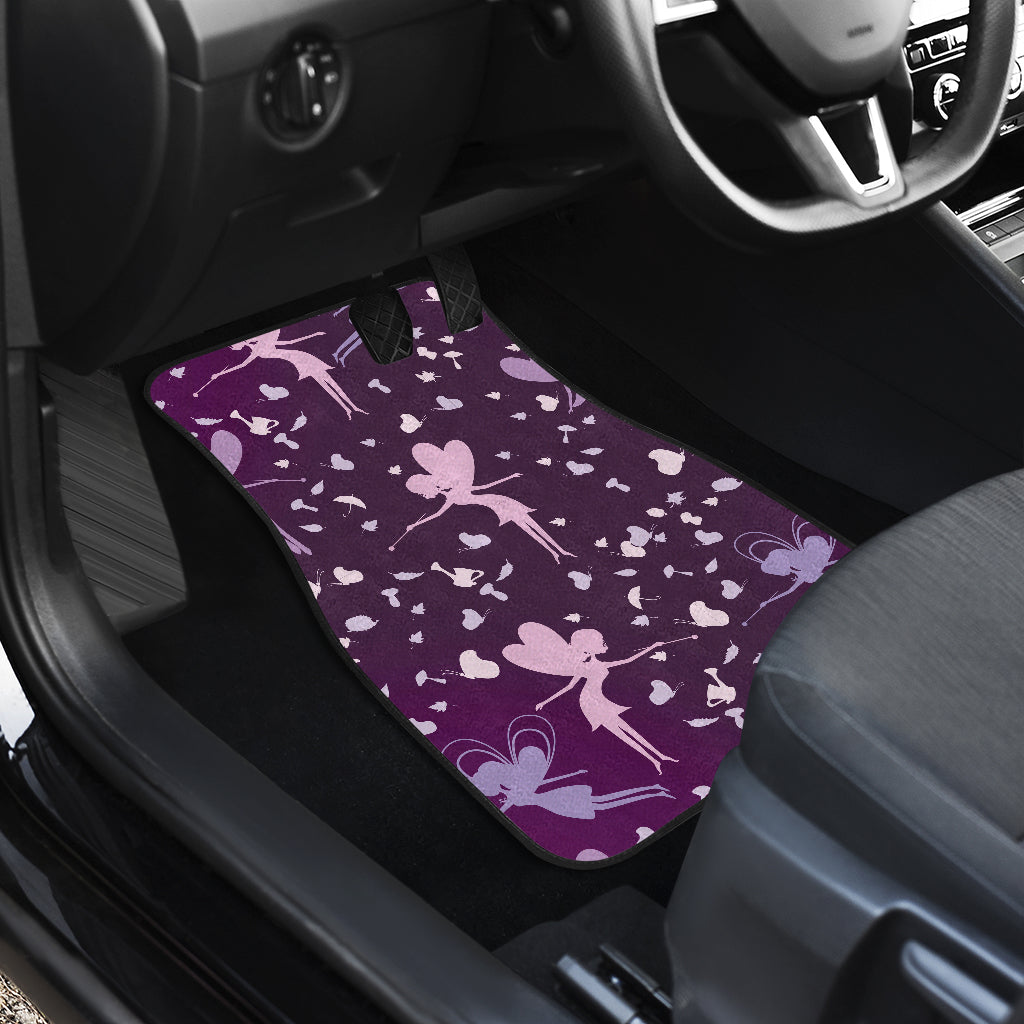 Fairy Pink Print Pattern Car Floor Mats Front Back